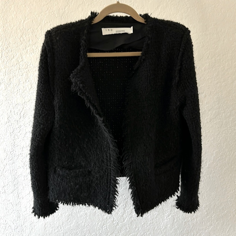 IRO Paris shavani jacket black size 38 (6)